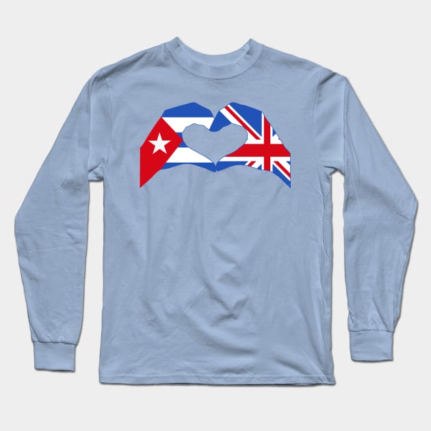 We Heart Cuba & UK Patriot Flag Series Long Sleeve T-Shirt by Village Values